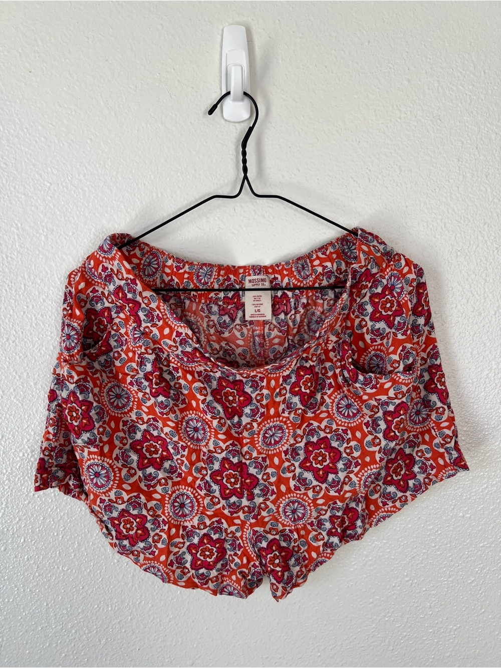 Mossimo Supply Co. Orange Floral Flowy Shorts